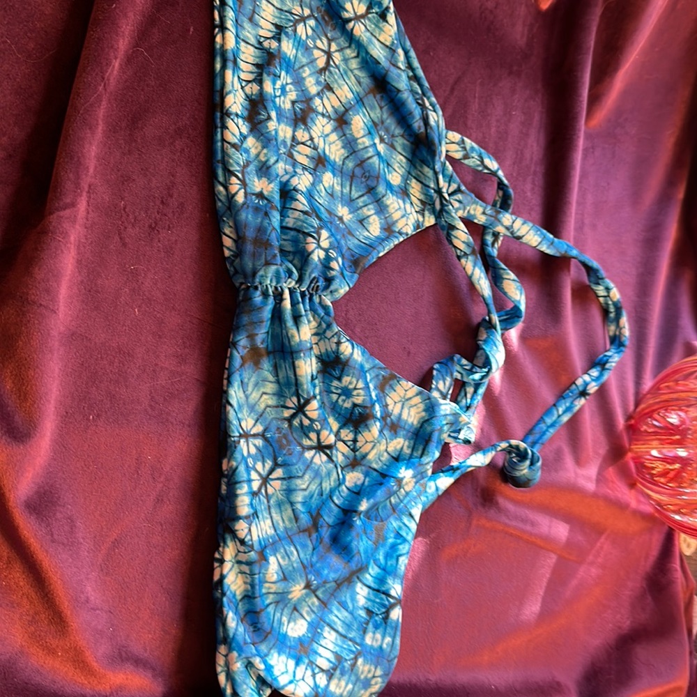 Xl fused tie back bikini top